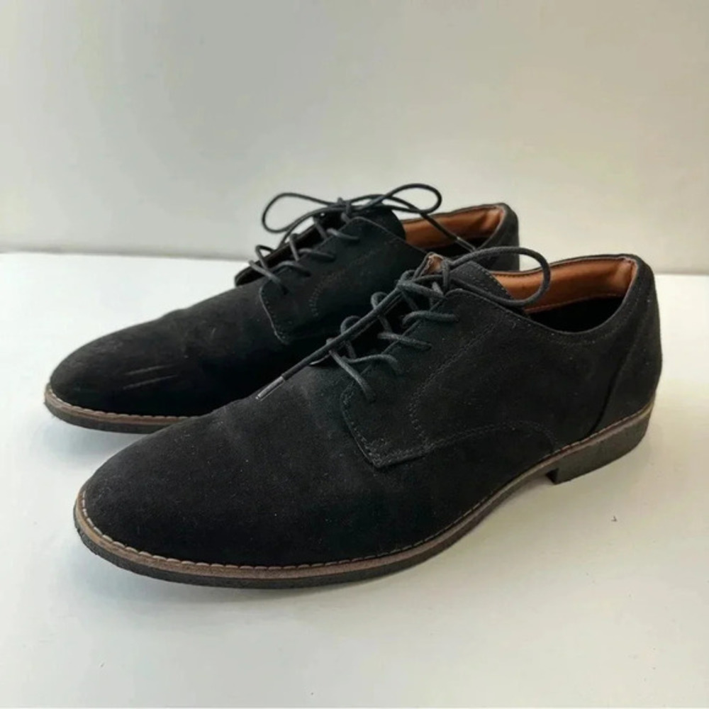 H&M Derby Shoes Mens Shoes Size 10.5 Black Suede Lace Up‎ Dress Casual Eur 44